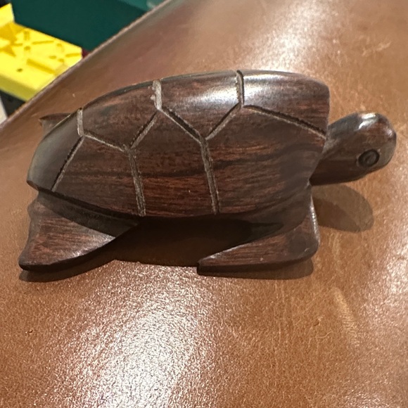 Handcrafted Wooden Turtle Figurine - Picture 7 of 7